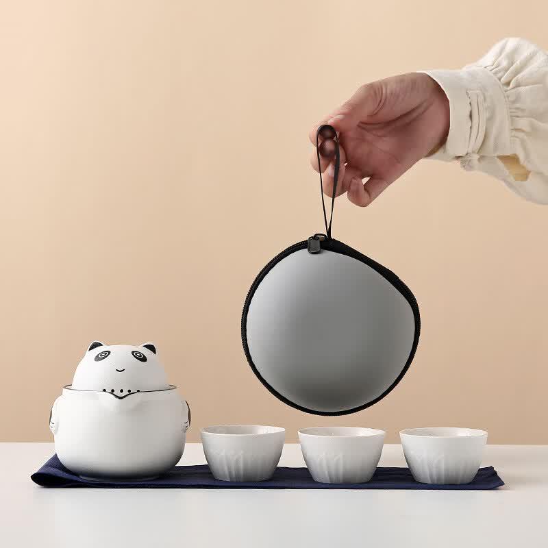 Ailanhui Jia DH Chinese Trendy Panda Travel Tea Set