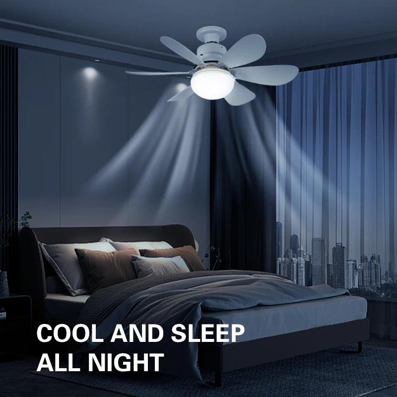 LED Ceiling Fan Light E26/E27 Base 30W Dimming Suitable For Living Room Study Household Use 85-265v