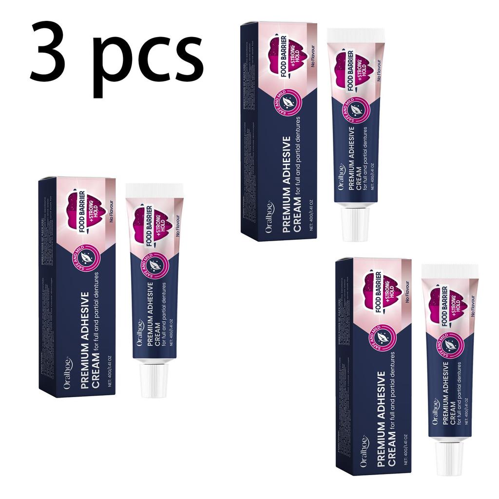 Oralhoe Lepidlo na zubní protézy, silné a dlouhotrvající, zabraňuje uvolnění zubní protézy, fixační gel na zubní protézy 40g