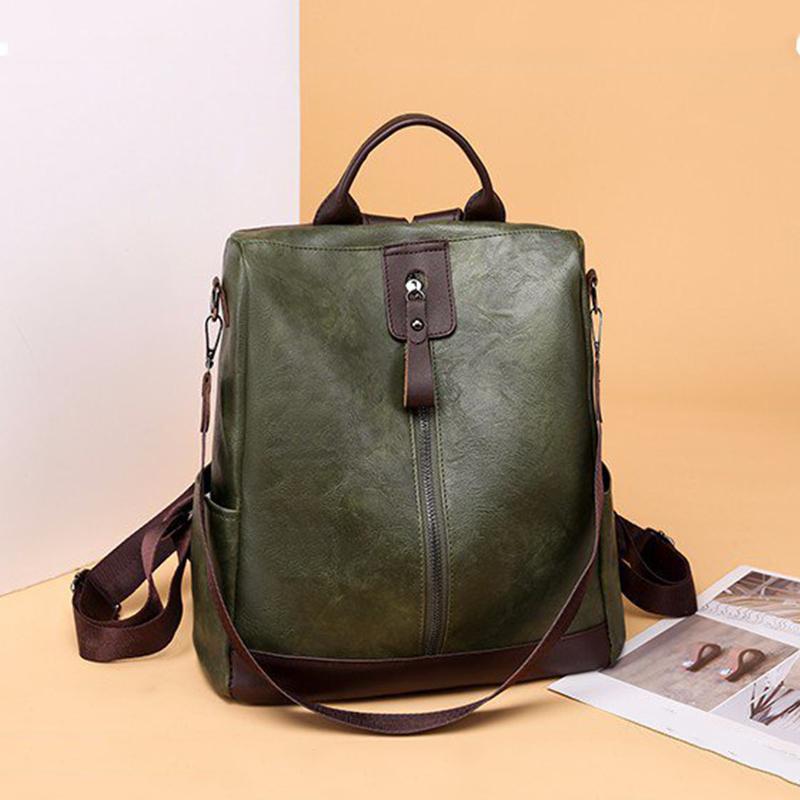 Female Backpack  Feminina Multifunction Girls Leather School Brand Women Shoulder Bag