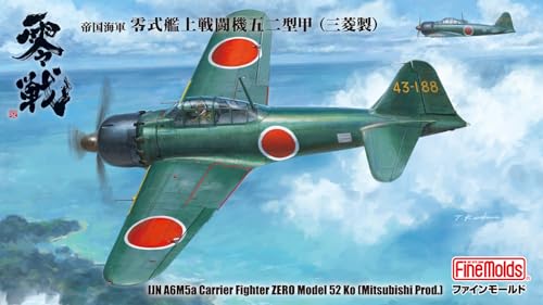 Fine Molds 1/48 Scale Imperial Japanese Navy Zero Fighter Type 52 Model A (Mitsubishi) Plastic Model FZ03 (Airplane)