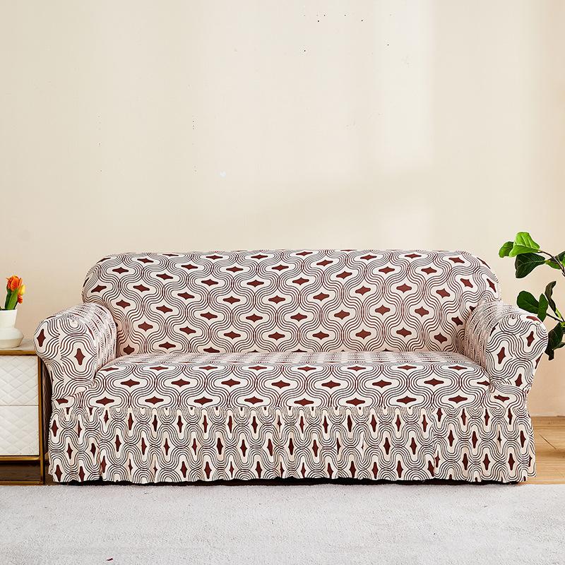 New Sofa Cover One Piece Elastic Universal Cover Two Person Universal Anti Cat Scratch and Dust Proof Sofa All Inclusive Cover