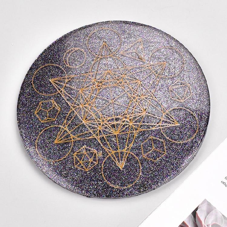 Viking Divination Rune Coaster Tray Mould Rune Stones Silicone Resin Mould