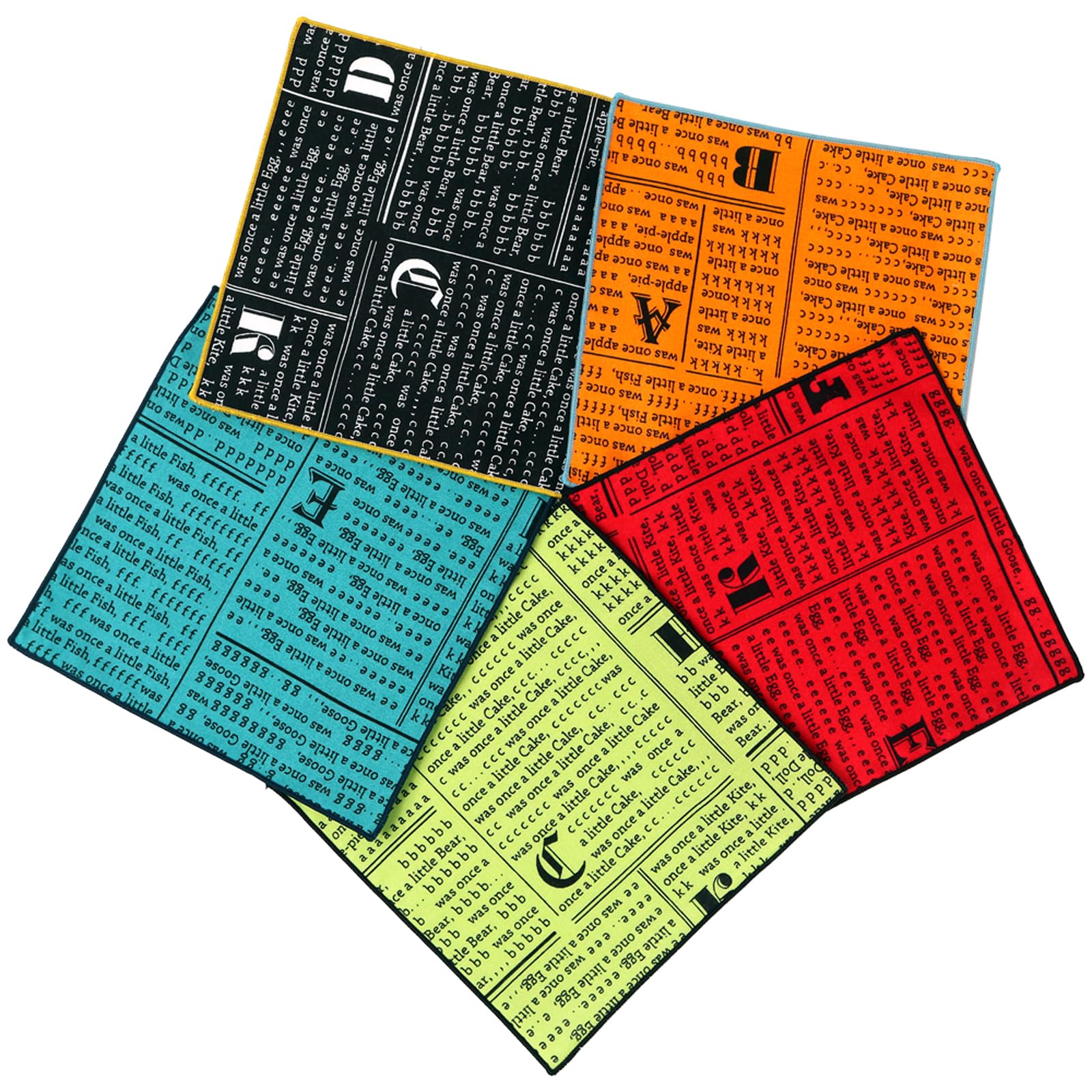 

Носовые платки из хлопковой марли Носовые платки с милыми узорами 5 Антибактериальные Мини [кластер] Детские [Сделано в Японии] 100% (Набор носовых платков/ABCD)