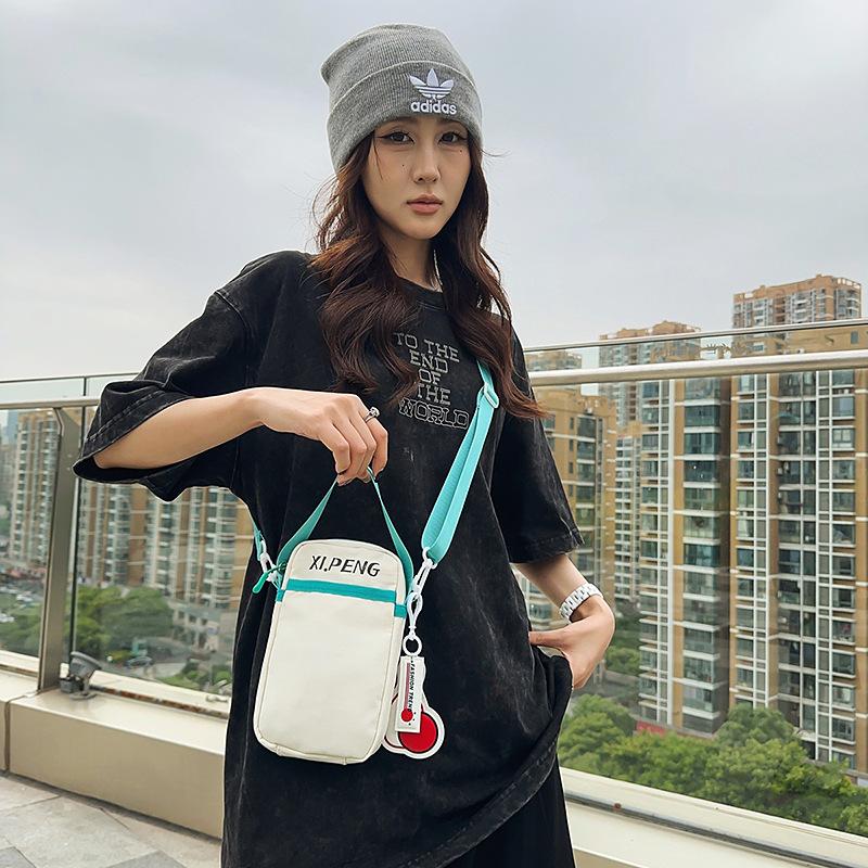 Small Satchel Summer Street Sports Shoulder Bag Men's Japanese Harajuku Girl Hong Kong Style Messenger Bag Foreign Style Mobile Phone Bag