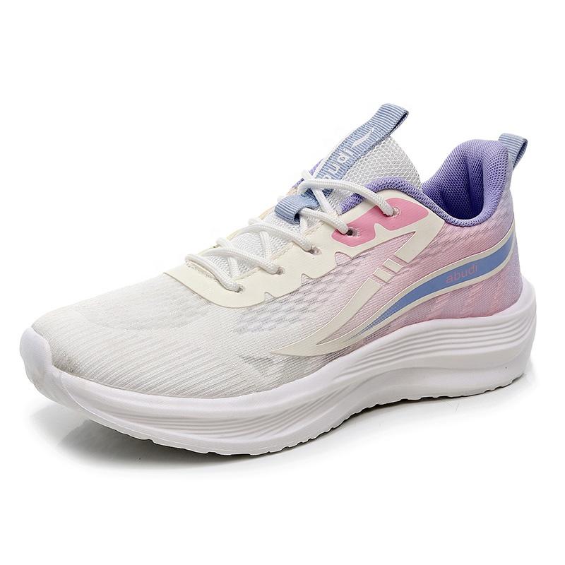 Women's shoes gradual change mesh upper lightweight EV sole breathable lace running shoes size