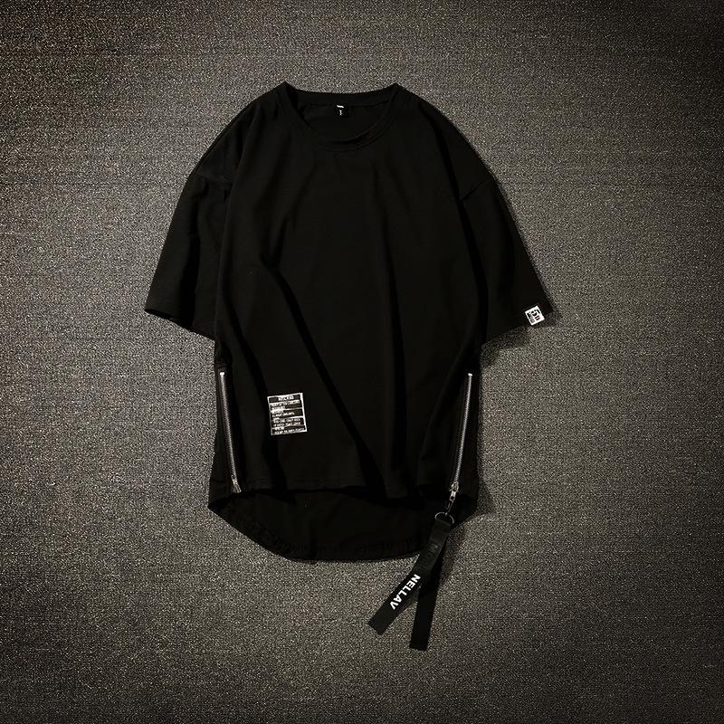 

Футболка унисекс летняя сплит хип-хоп 2XL чёрный