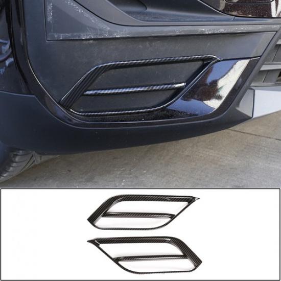 Carbon fiber Exterior Front Fog Light Frame Trim Fits For BMW X1 F48 -