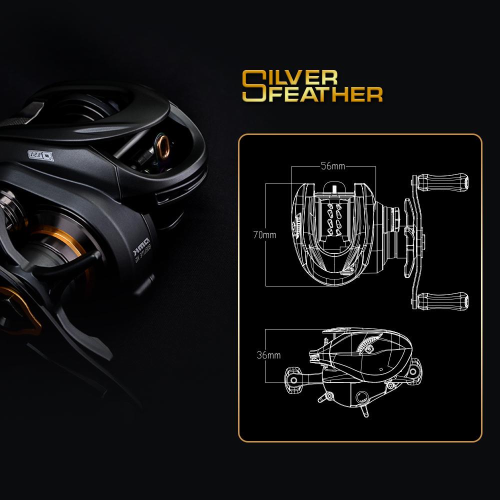 PURELURE Aluminium Body Silver Feather 4g Spool Ultralight BFS FINESSE Baitcasting Reel Baitcast Fishing Coil For Shad Trout