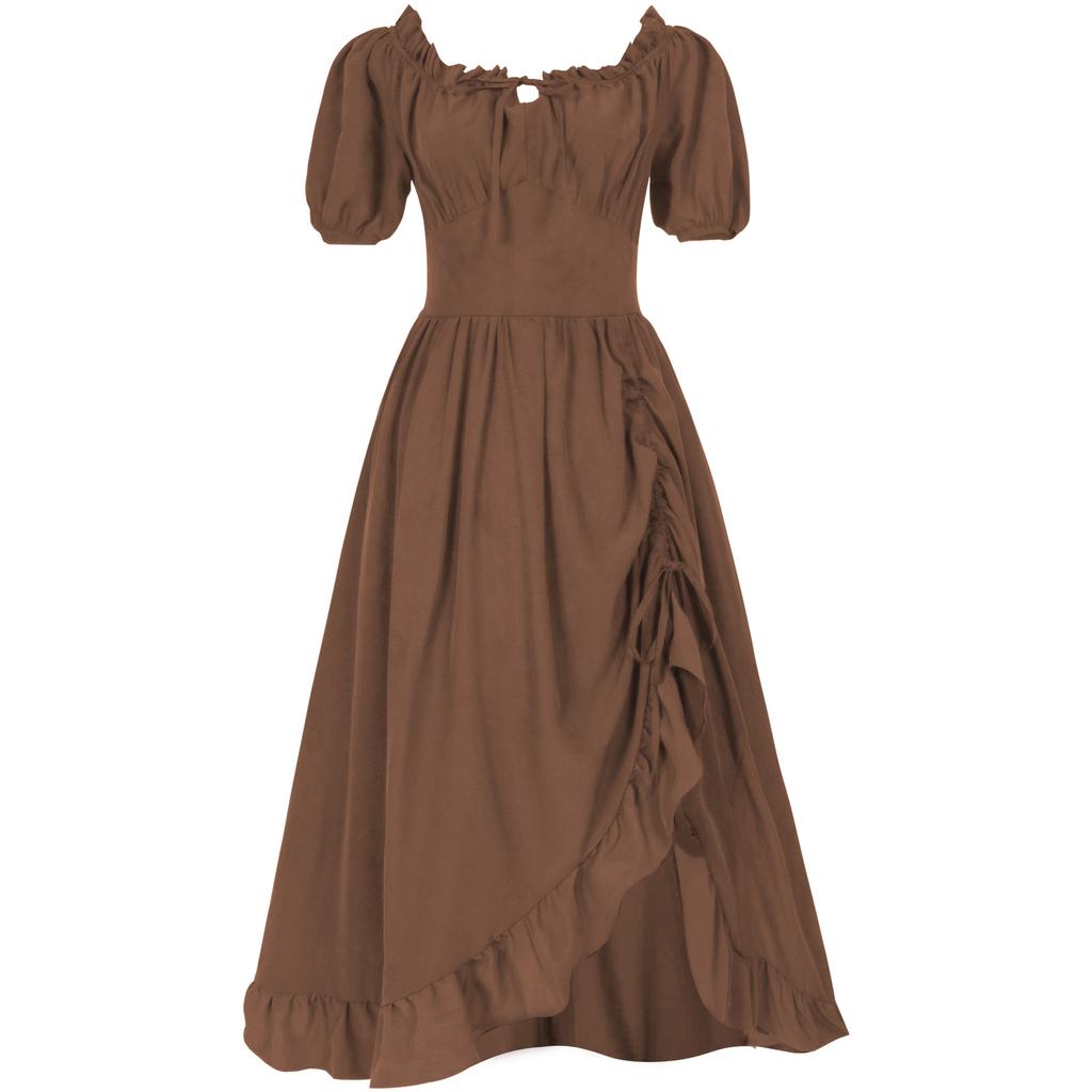Mittelalterliches Kleid, Retro, unregelmäßiges Kleid, Renaissance, Bühnenkostüm, Kleid, weiblicher Rock