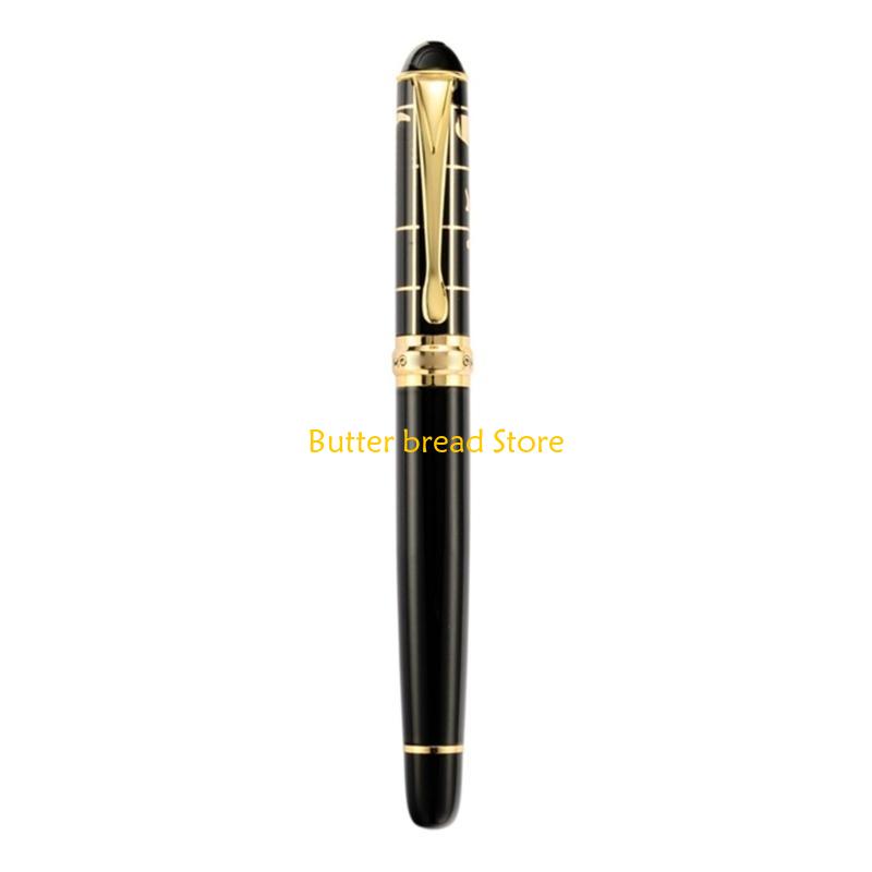W89C Fountain Pen with Ergonomic Handle Practical Signing Pen Metal Pen Smooth Writing Pen for Writing Practice