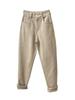Women's Plus-Size Khaki High-Waisted Cropped Fleece Cigarette Jeans, Spring 2024