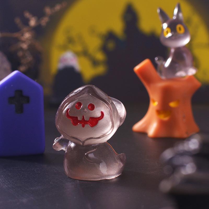 Luminous Decorative Item Ghost Pumpkin Small Decorative Item Car Center Console Decoration Luminous Decorative Item