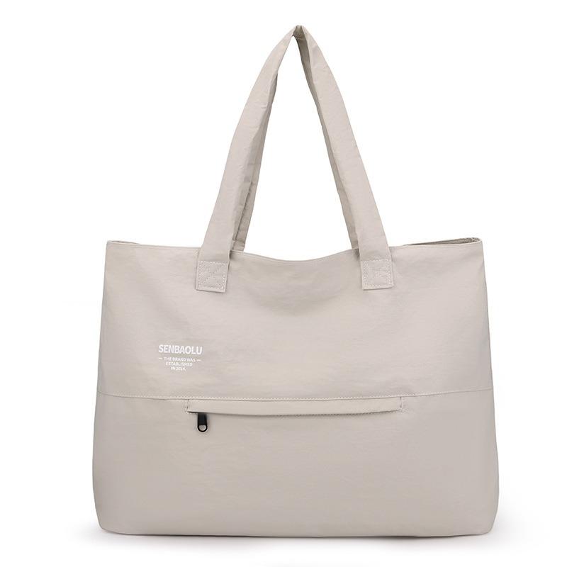 New Simple Casual Canvas Bag College Student Commuting Class Bag Female Lazy Wind Large Capacity Large Bag Female