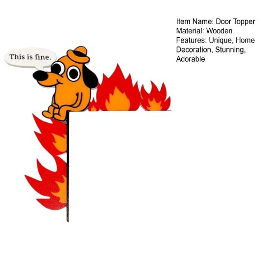 1 Stk/2 Stk Hundeflammedør Topper Tegneserie Hundedørkarm Hjørneskilt DIY Craft Home Decor for Valentinsdag Jul Vinduer Veggdekorasjon