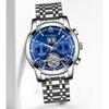 POEDAGAR Business Watch Men Luxury Fashion Stainless Steel Sport Watches Masculino
