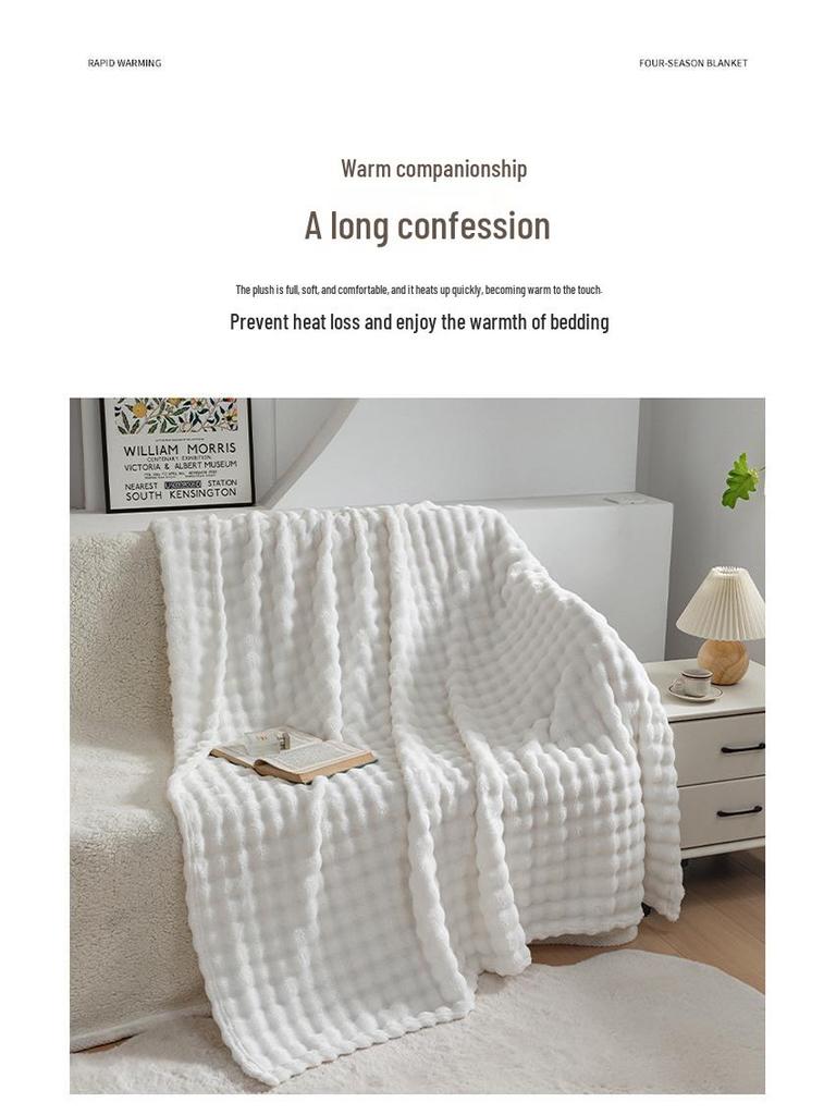 Bubble Rabbit Superweiche Flanelldecke - Nickerchen-/Sofadecke