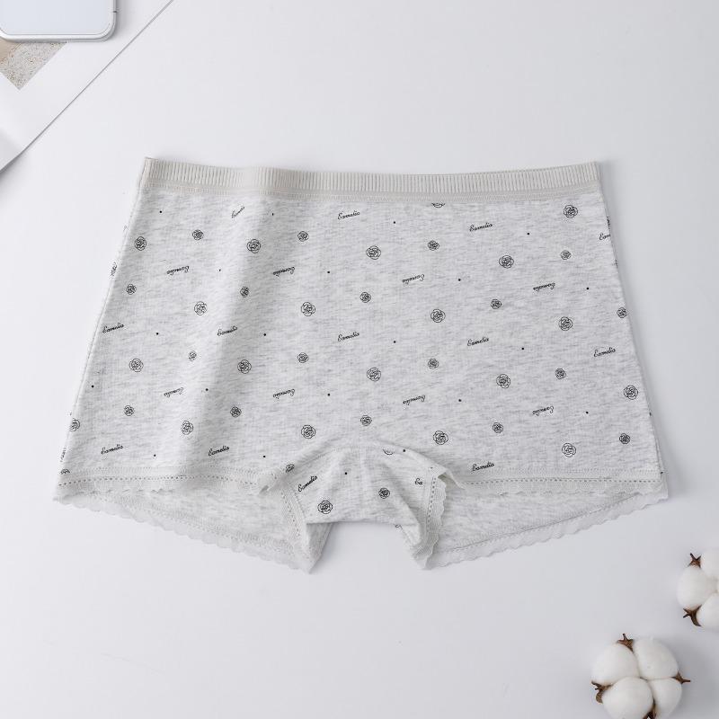 Women S High Waisted Cotton Boxer Briefs Antibacterial Anti Chafe Safety Underwear
