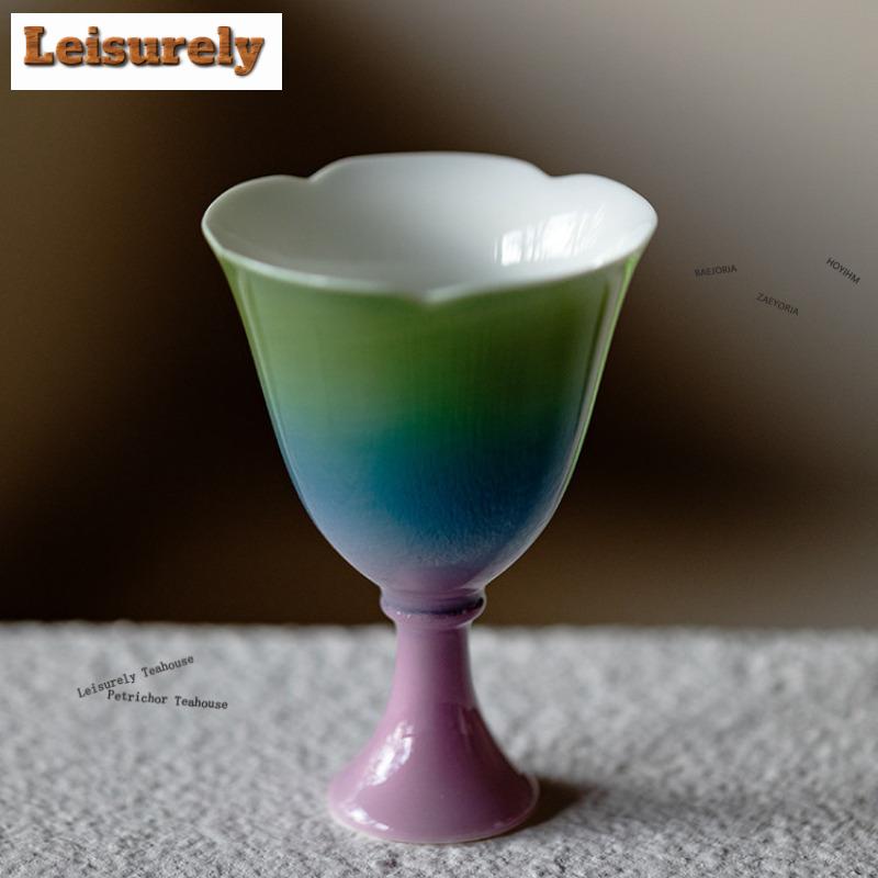 11ml Dream Green Shadow Teacup Elegant Tea Bowl Sample Tea Cup Tea-tasting Fragrance Cup Jianzhan Master Cups For Tea Craft Gift