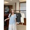 Summer 2026 Plus Size Women's Two-Piece Look Ripped Short Sleeve Slimming T-Shirt