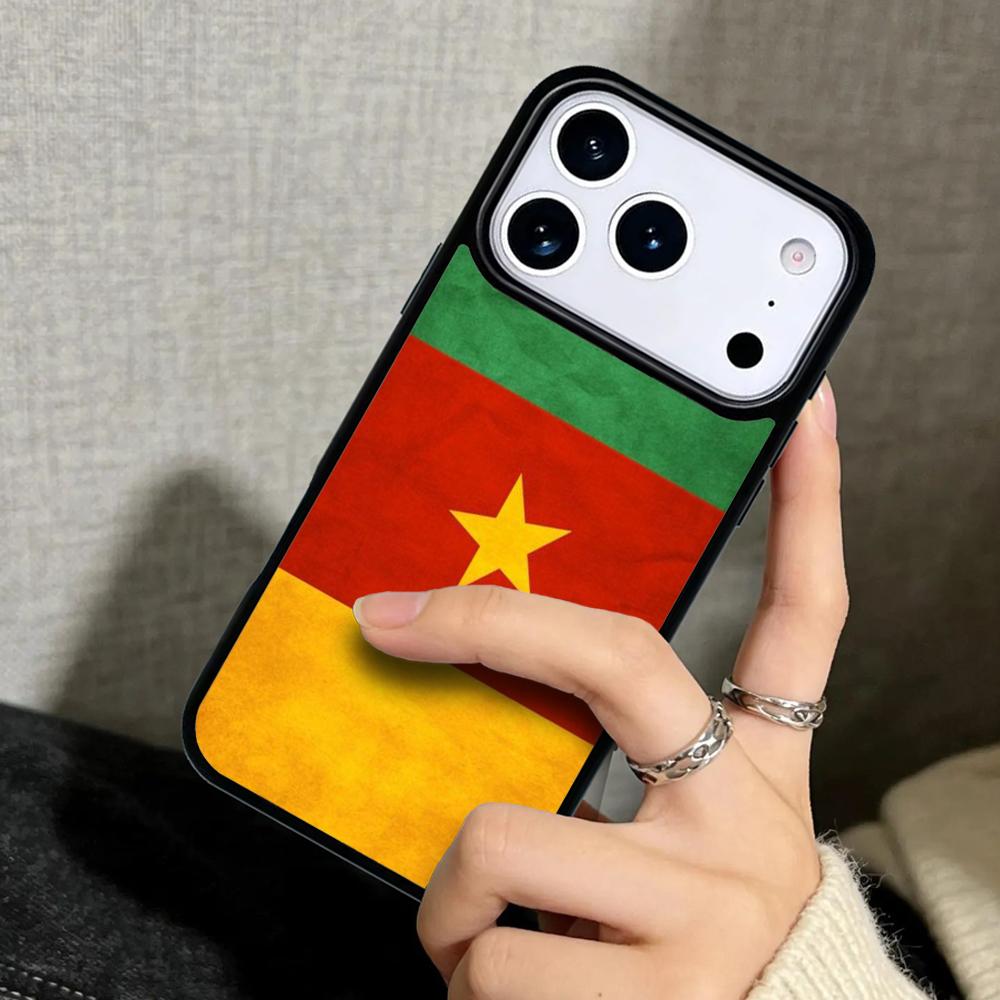 Capa Case for iPhone 17 Air 16 Pro Max 15 Plus 11 13 Mini 14 12 Back Phone Cover Republic of Cameroon Flag