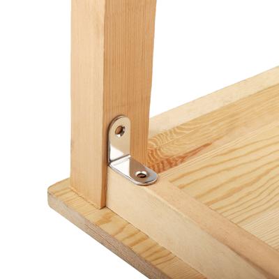 20 piezas Soportes de esquina pequeños en forma de L Conector metálico seguro y estable Conector de ángulo recto de 90 grados para estantes de madera