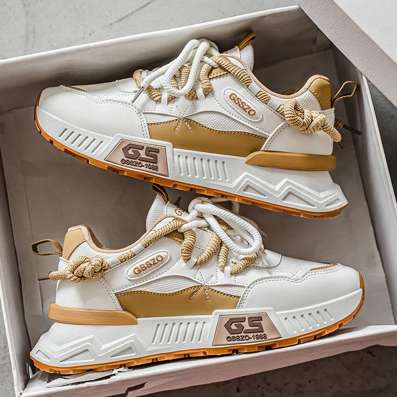 Large Size Men's Shoes Autumn Outdoor Running Sports Shoes Casual Platform Breathable Dad Trendy Shoes