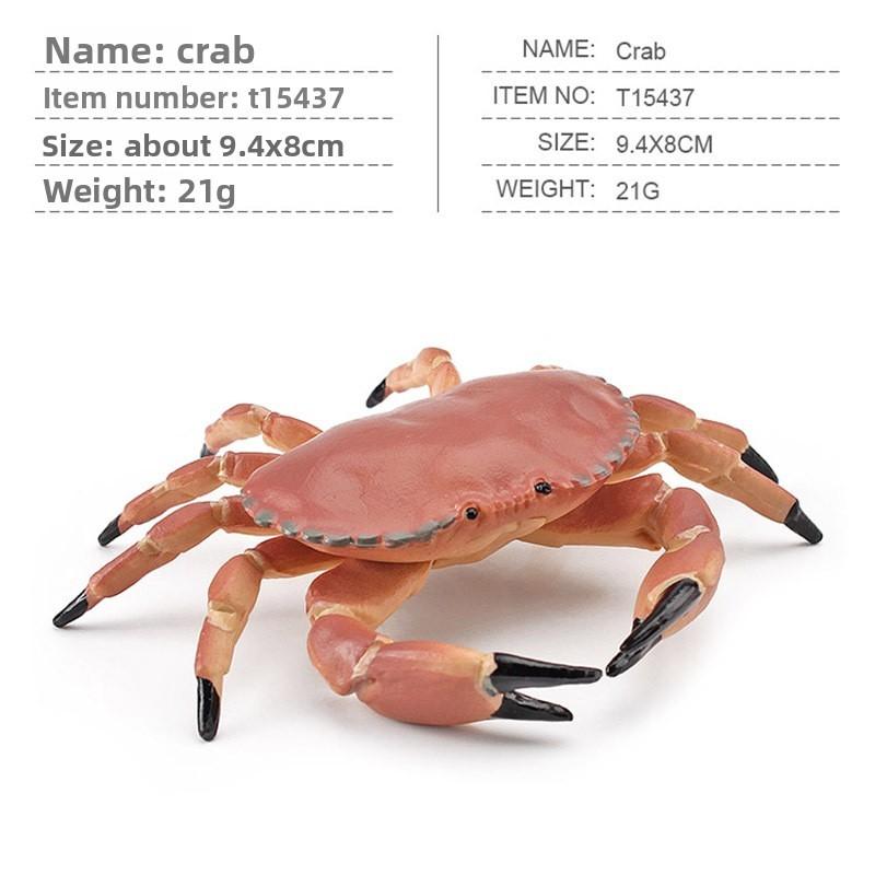 Marine Life Pvc Crab Model For Childrens Educational Aquarium Decor Toys