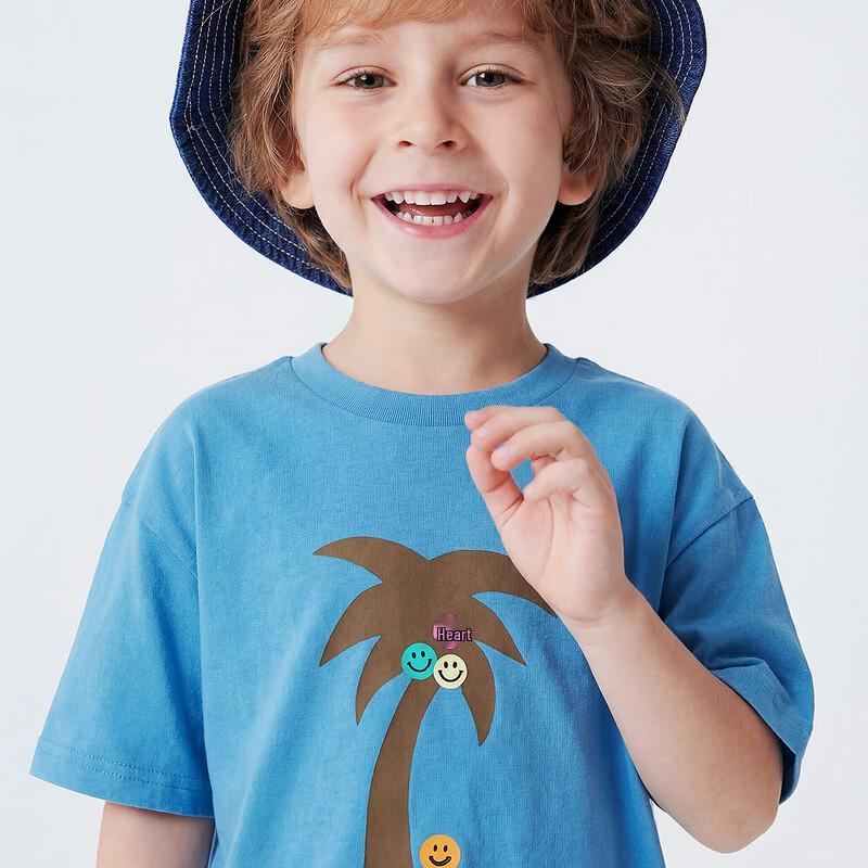 Minibala Kids' Retro Island Style Short Sleeve T-shirt