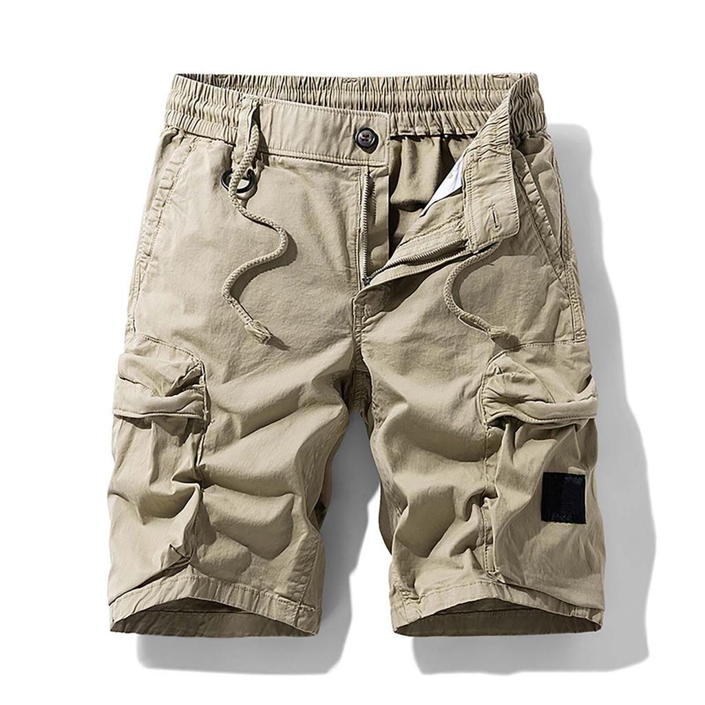 Men's Stretch Pants With Multiple Pockets, Fashionable Workwear Shorts