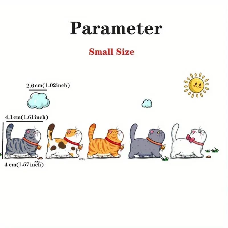

Пять гуляющих кошек милые виниловые водонепроницаемые наклейки на автомобиль стиль кузова автомобиля окна заднего бампера царапины автомобильные аксессуары