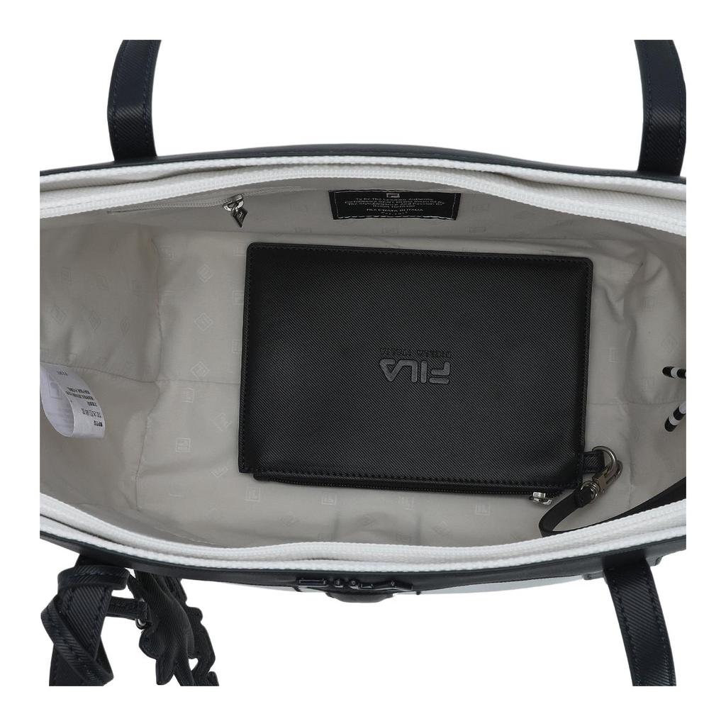 New FILA Fabric Tote Bag, Shopping Bag, Handbag Regular Women's White & Black F13W528161FNV