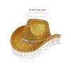 Třpytivý klobouk s třásněmi z kamínků pro ženy muže klobouk fedora na hudební festival s velkým třpytivým práškem na večírky