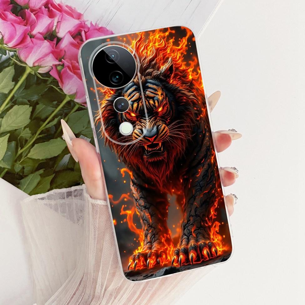 Casing For Vivo S19 Pro Clear Case Aesthetic Luxury Cute Fashion Flower Funny Painted Funda For Vivo S19Pro V2362A Cover