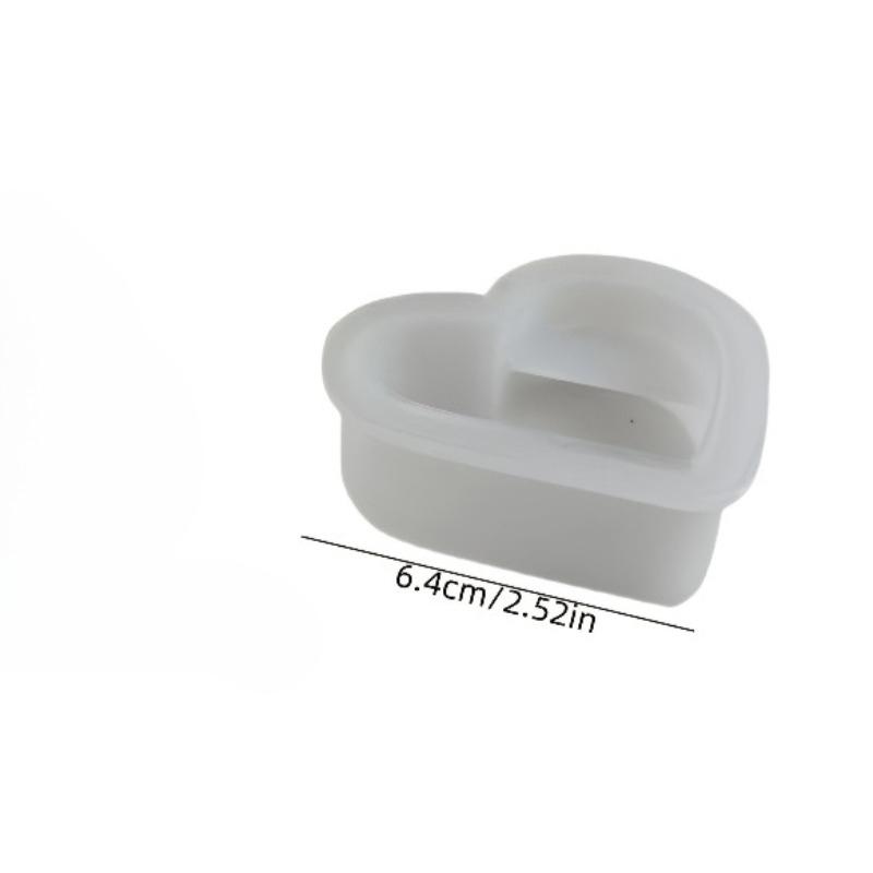 2pcs silicone molds, suitable for making small heart-shaped card holders and heart-shaped photo holder mold shells