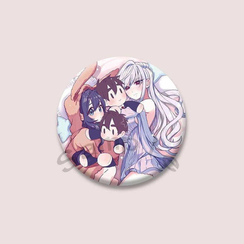 The 100 Girlfriends Who Really Love You Anime Brooches Cartoon Figure Nano Eiai Karane Inda Badges Bag Hat Clothes Button Pins
