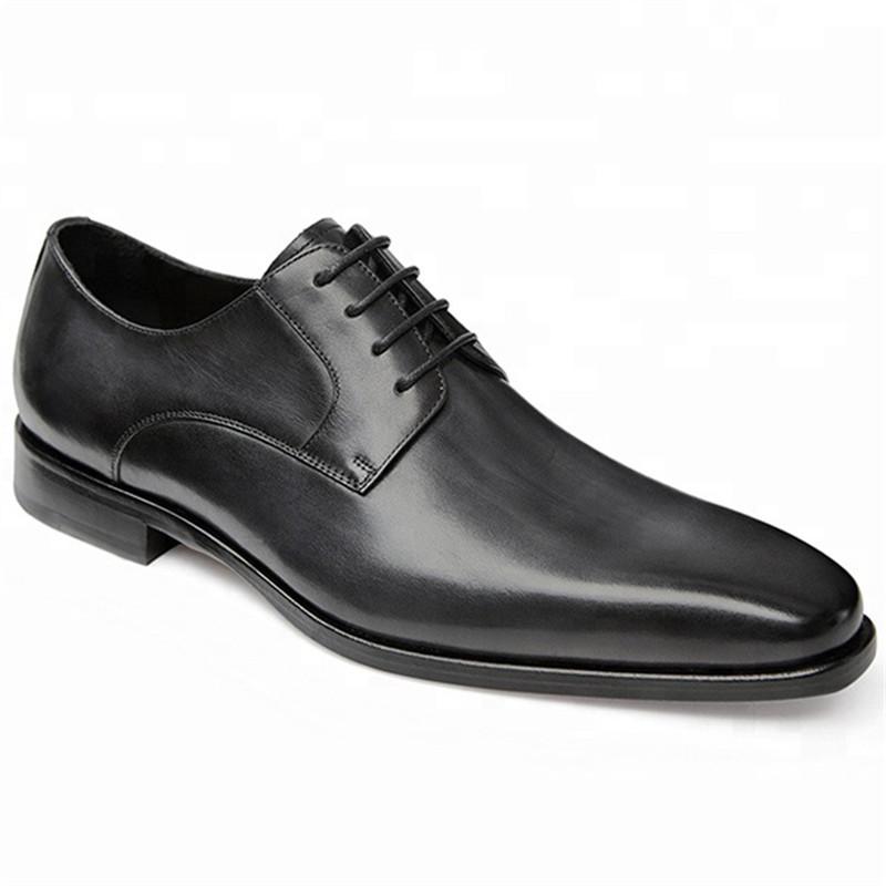 Italian Style Men's Dress Shoes Genuine Leather Oxfords Lace-Up Black Brown Business Office Wedding Formal Shoes for Men