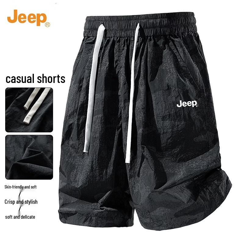 

JEEP Men s Ice Silk Casual Camo Shorts M