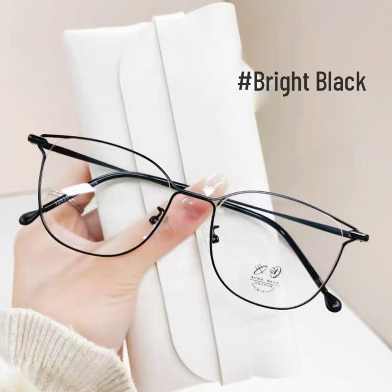 Korean Cat-Eye Anti-Blue Light Reading Glasses for Women - Stylish, Youthful, Metal Frame Anti-Blue Light