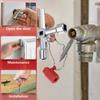 4in1 Silver Key Wrench Electrical Elevator Control Cabinet Valve Multi Purpose Zinc Alloy Triangular Wrench Portable Hand Tools