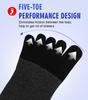 VICUDAUL Sports Socks for Set of 4 Men's Five-Toe Socks, Cotton, Running,