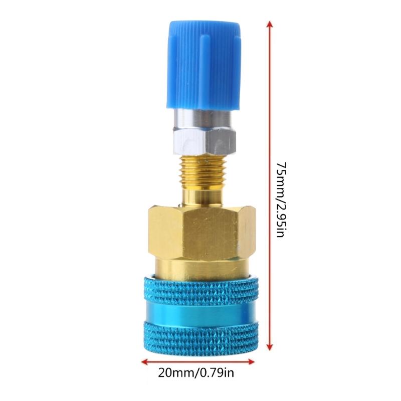 Car R1234YF Adapter Fitting Quick Coupler Air Conditioner Refrigerant Manifold-Gauge Hose Connector Coupling Adapter