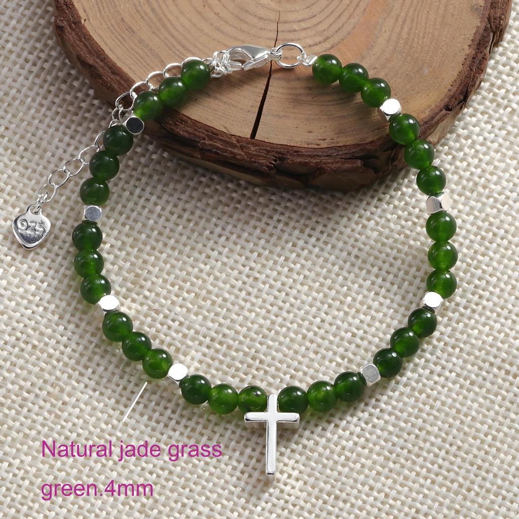 925 Silver Geometric Square Round Bead Bracelet For Women Personality Temperament Simple Hand Jewelry Party