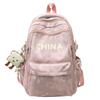 Student Class Computer Bag Women Large Capacity Travel Backpack Men Letter Backpack