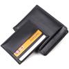 Practical Compact Wallet with an Insert for ID for Men Made of Genuine Smooth Leather CANPELLINI 21876 Black