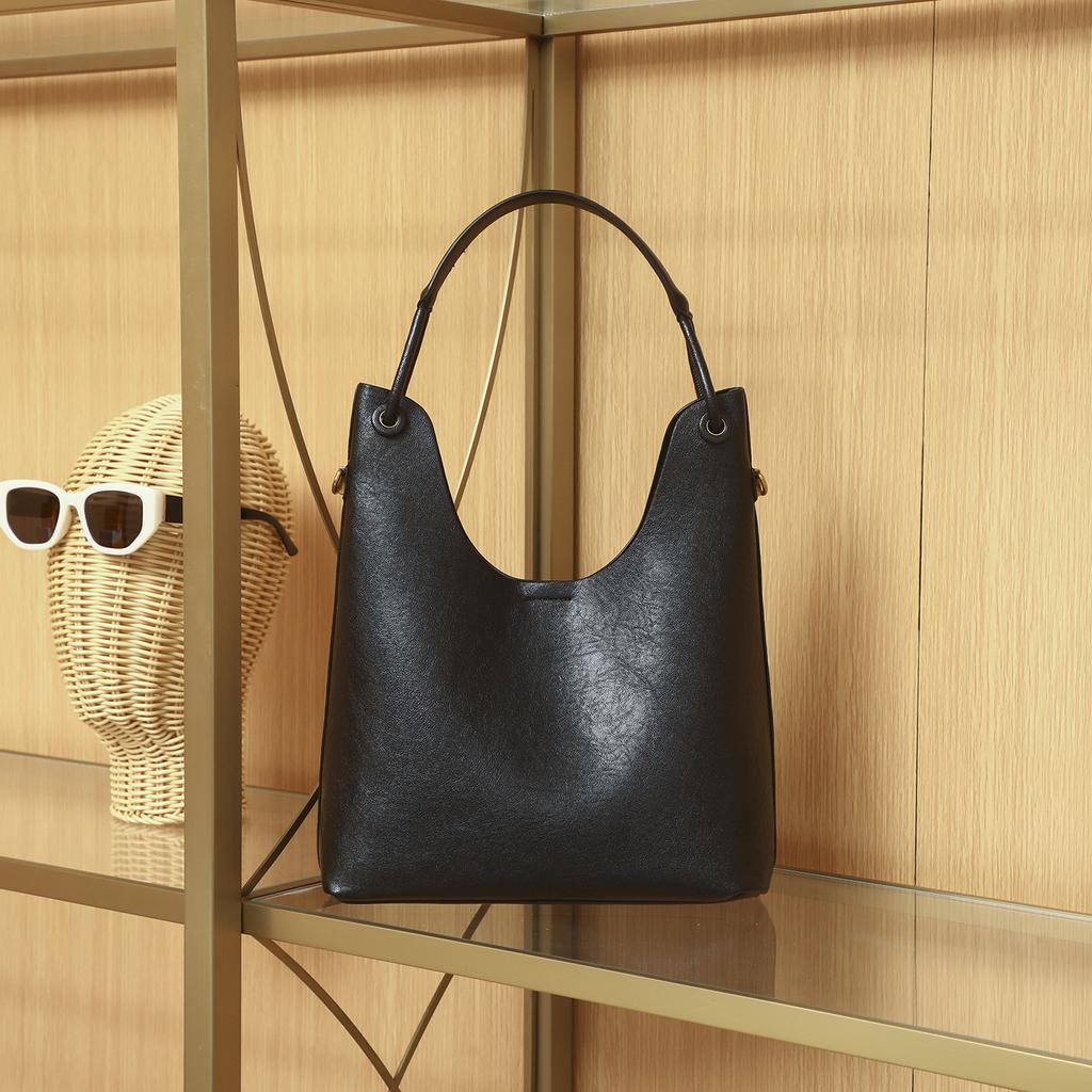 Large-capacity Bag, High-end Commuting Single-shoulder Bag, Casual Tote Bucket Bag