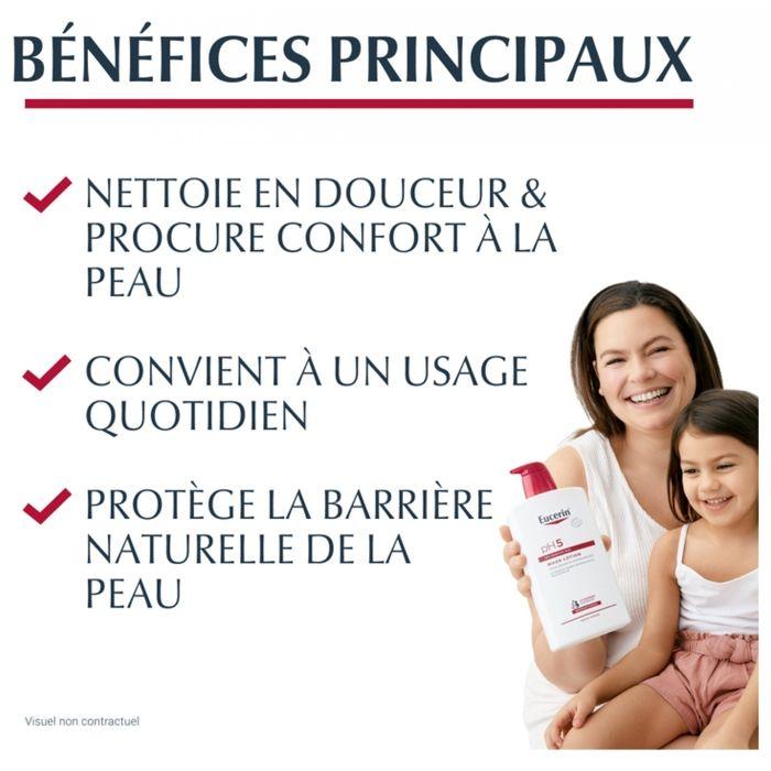 Gel Lavant - EUCERIN - PH5 - 1L - Hypoallergénique - Peaux Sensibles et Sèches