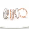 Elegant korean style minimalist titanium steel ring - women's diamond-cut stainless steel ring