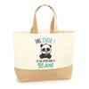 Sac Cabas - PLANETEE - Réjane Pas Touche Panda - Jute Naturel - Imprimé En France - Anses Solides