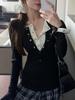 Women's Color-Block Long-Sleeve T-Shirt For Autumn And Winter